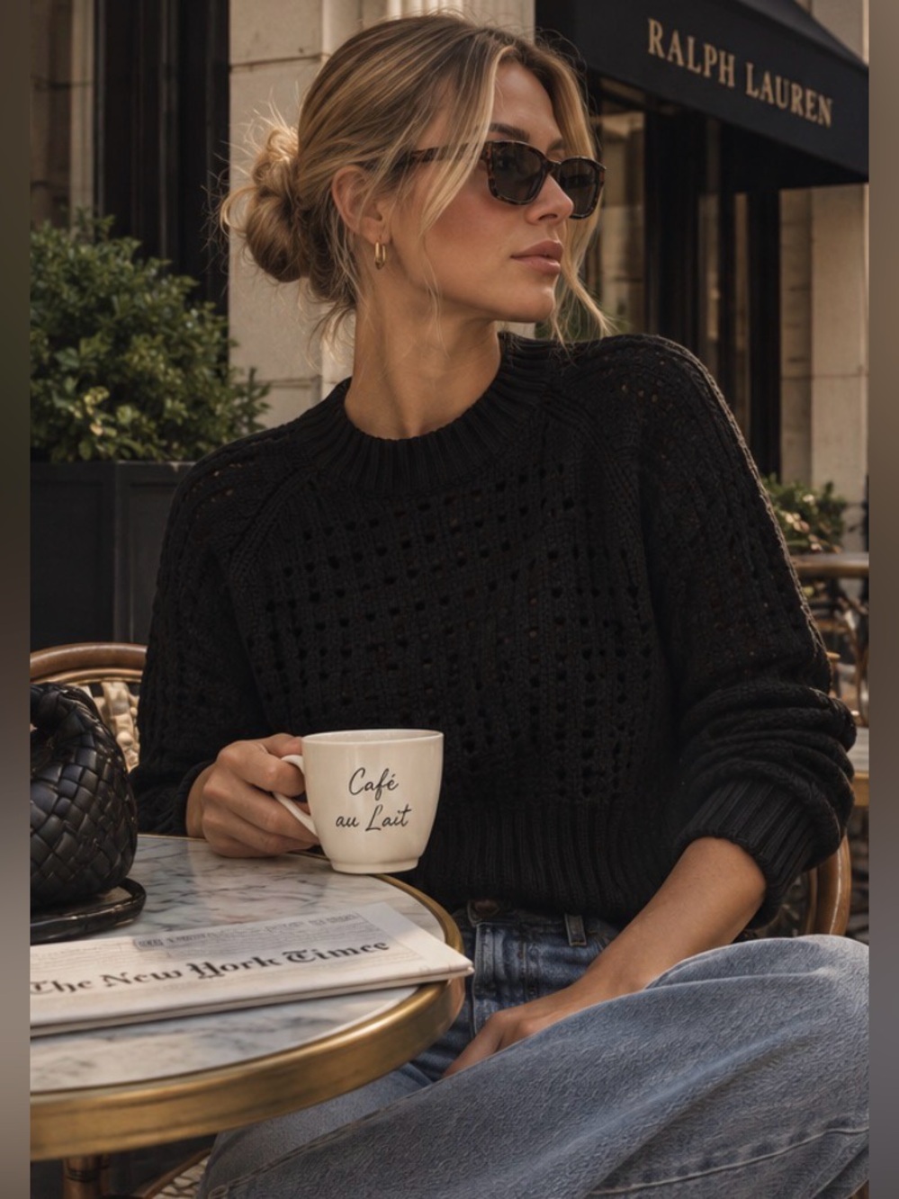 J.Crew Pointelle Crewneck Open Knit sweater fisherman quiet luxury minimalist